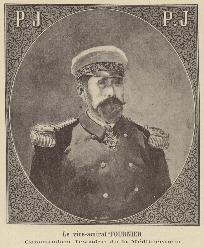 Viceadmirál Fournier, velitel středomořské eskadry francouzského námořnictva od French School