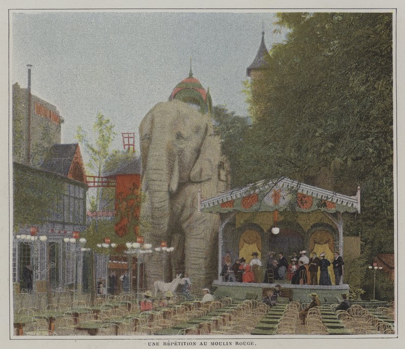 Zkouška v Moulin Rouge v Paříži (barevné foto) od French Photographer