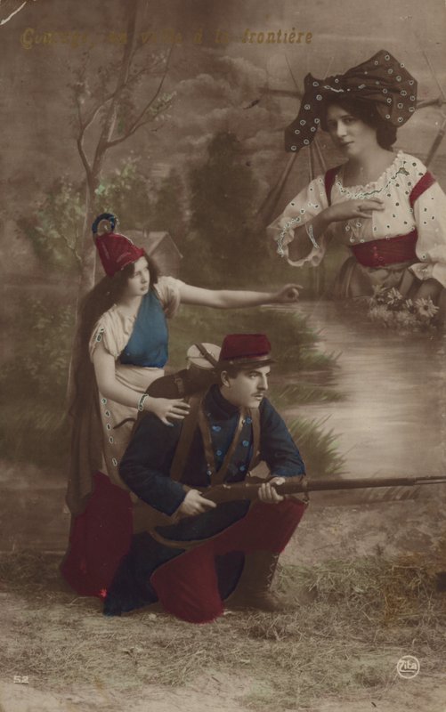 Voják je veden Liberty a myslí na domov (tónovaná fotografie) od French Photographer