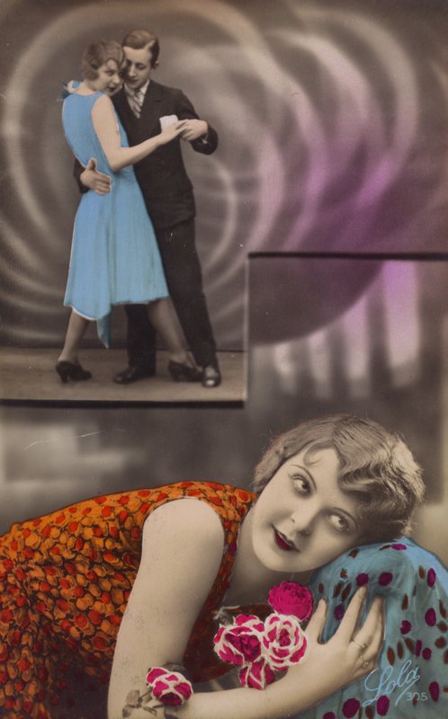 Mladá žena sní o tanci s mužem (tónovaná fotografie) od French Photographer