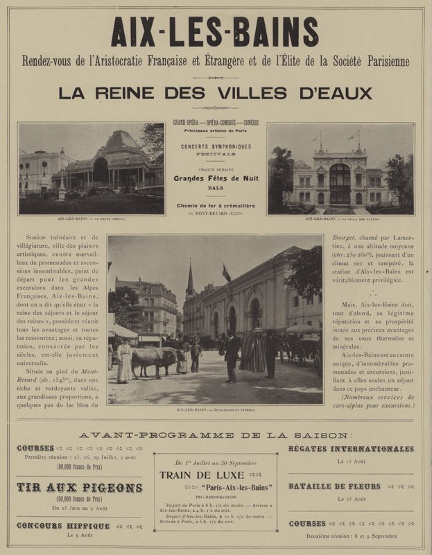 Aix-les-Bains, setkání aristokracie z Francie a zahraničí a elity pařížské společnosti (č/b foto) od French Photographer
