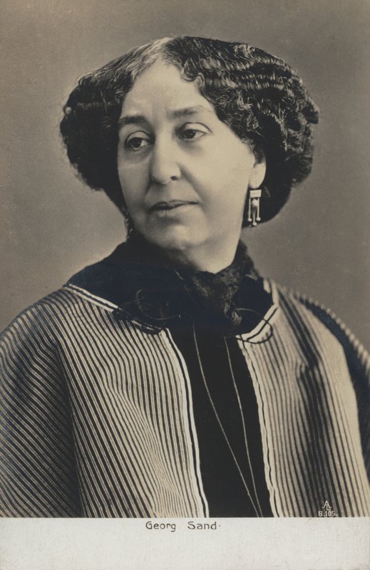 Amantine Lucile Aurore Duplin (pseudonym George Sand) (1804-1876), francouzský romanopisec (č/b foto) od French Photographer