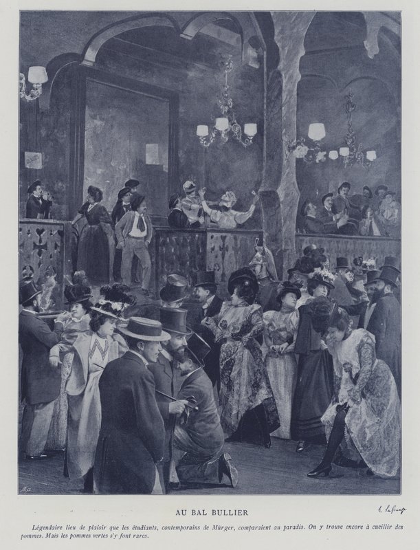 V hotelu Bal Bullier, Paříž (černobílá fotografie) od French Photographer