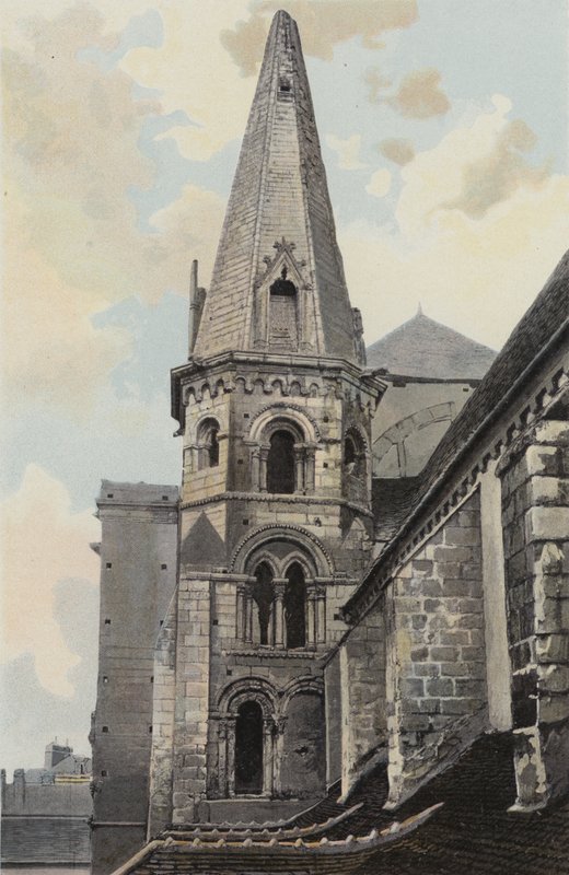 Auxerre, kostel Saint-Eusebe, pohled SZ (před restaurováním) od French Photographer