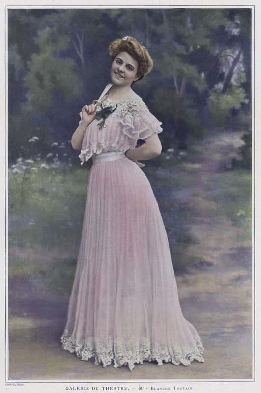 Blanche Toutain , francouzská herečka (barevná fotografie) od French Photographer
