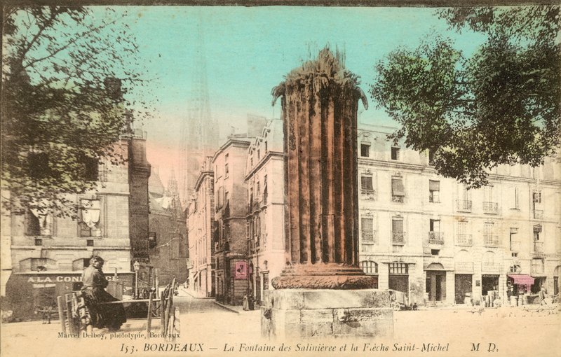 Bordeaux, La Fontaine Des Salinières, La Fieche Saint-Michel od French Photographer