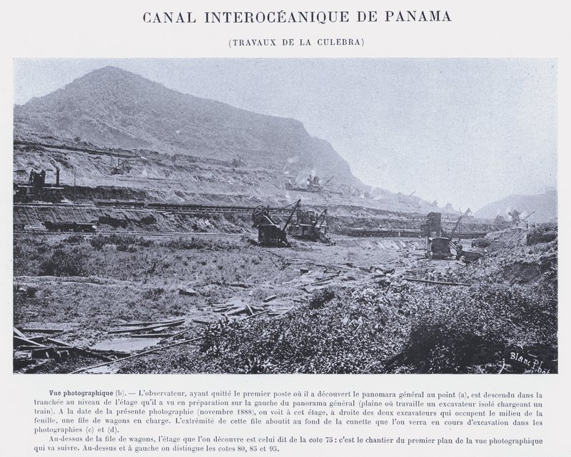 Panamský mezioceánský průplav, Culebra Works (černobílá fotografie) od French Photographer