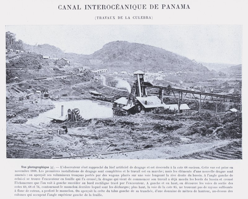 Panamský mezioceánský průplav, Culebra Works (černobílá fotografie) od French Photographer