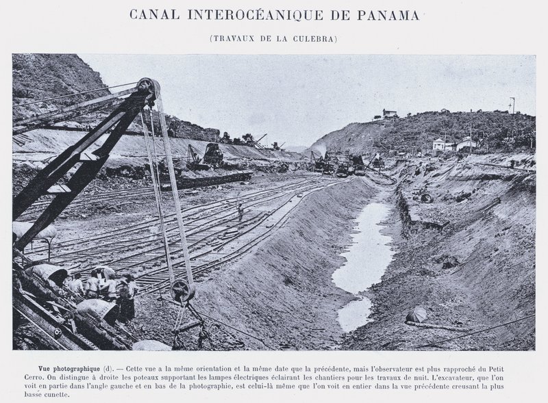 Panamský mezioceánský průplav, Culebra Works (černobílá fotografie) od French Photographer