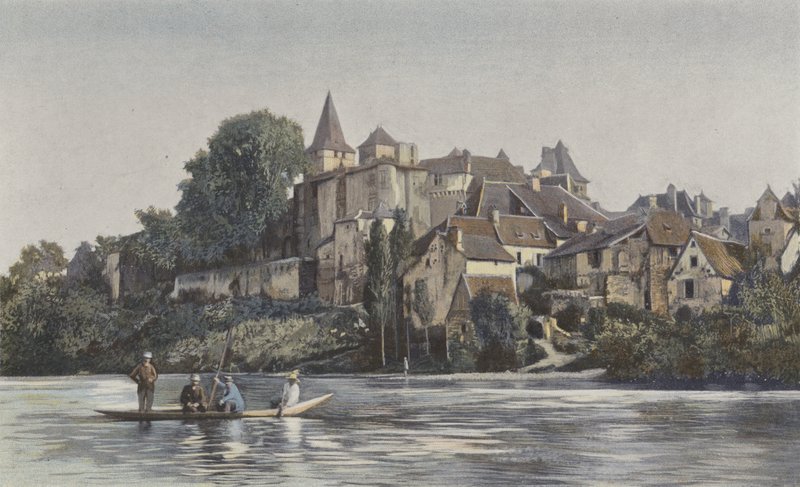 Carennac, Přehled města na levém břehu Lotu od French Photographer