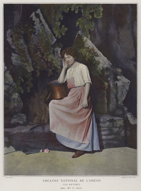 Cecile Sorel jako Jane v Les Antibel (barevné foto) od French Photographer