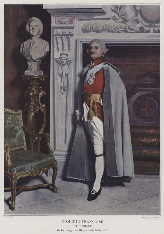 Charles le Bargy jako Christian VII ve Struensee (barevné fotografie) od French Photographer