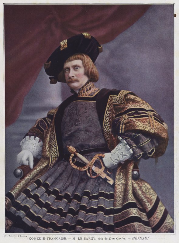 Charles le Bargy jako Don Carlos v Hernani (barevné foto) od French Photographer