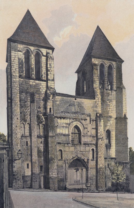 Chinon, kostel Saint-Mexme, fasáda O (škola) od French Photographer