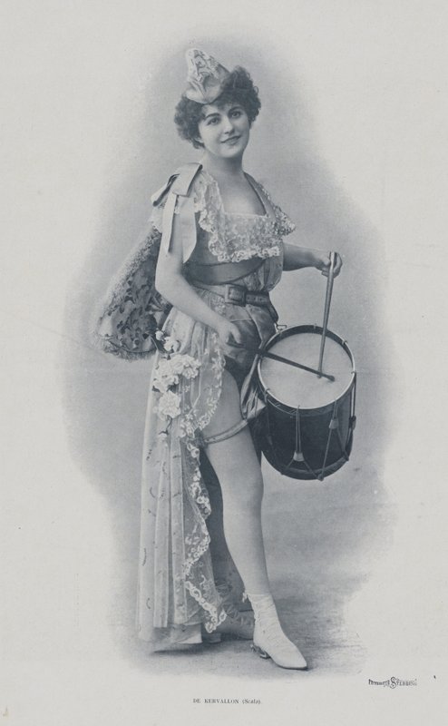 De Kervallon, umělec hudebního sálu v Scala, Paříž (černobílá fotografie) od French Photographer