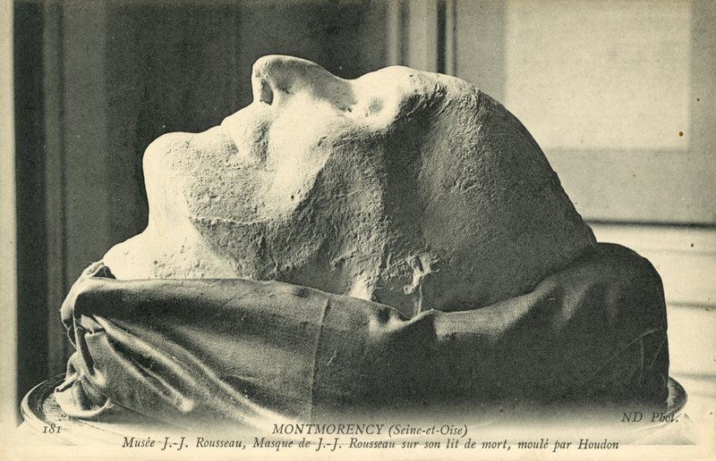 Posmrtná maska Jean-Jacquese Rousseaua, tvarovaná Houdonem od French Photographer