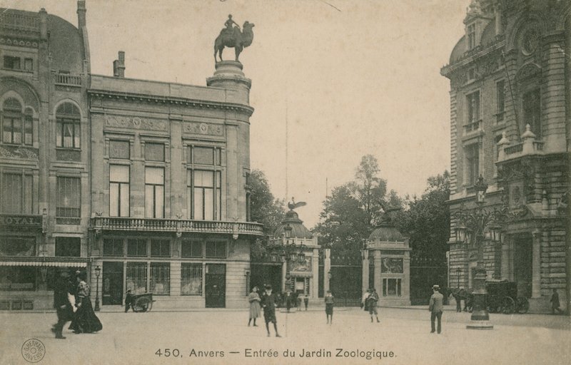Vstup do zoologické zahrady v Anvers. Pohlednice odeslána v roce 1913. od French Photographer