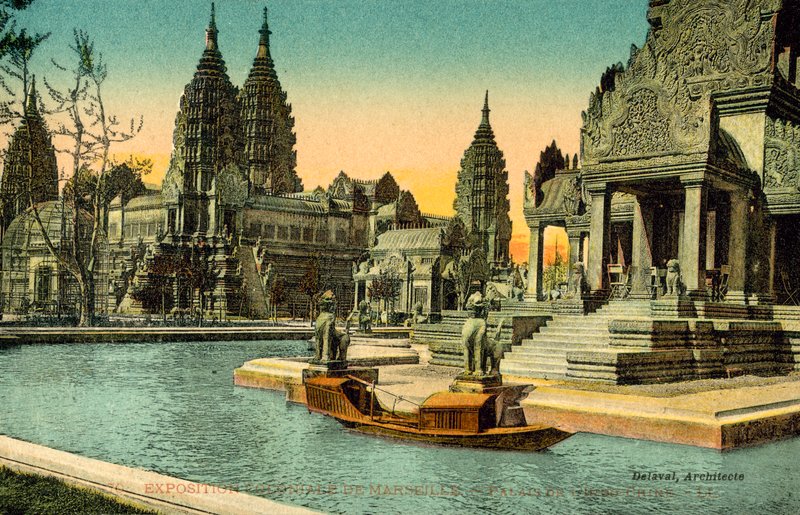 Koloniální Výstava Marseille, Palác Indo Číny od French Photographer