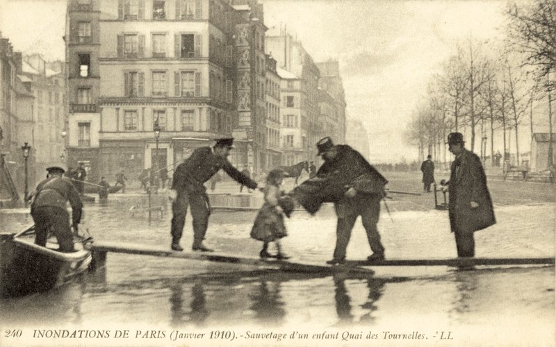 Záplava Paříže, Francie, leden 1910 od French Photographer