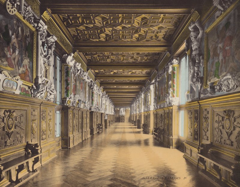 Fontainebleau: Galerie Francois Ier (barevné foto) od French Photographer