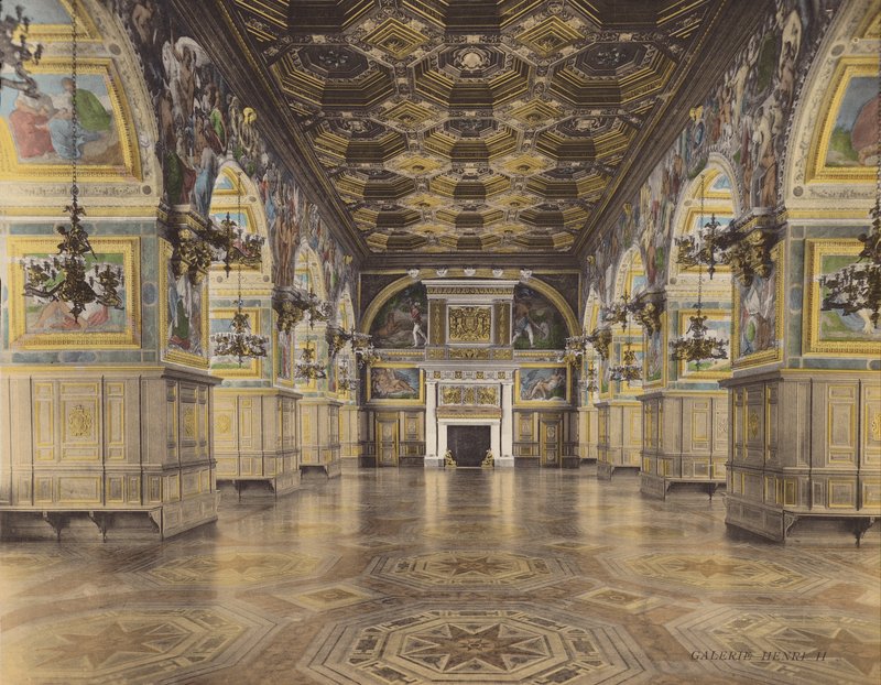 Fontainebleau: Galerie Henri II (barevné foto) od French Photographer
