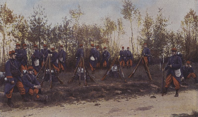 Francouzská pěchota na manévrech (barevné foto) od French Photographer