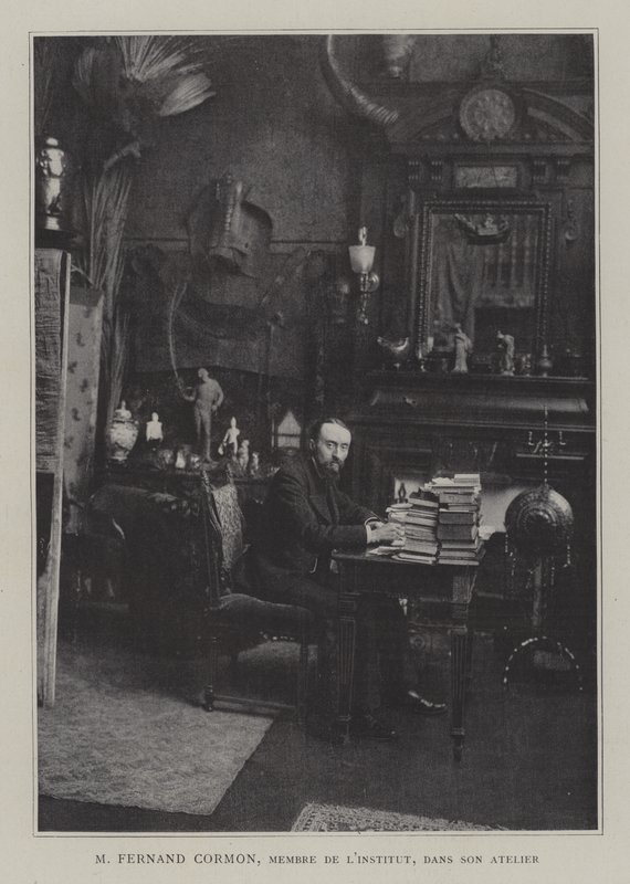 Francouzský malíř Fernand Cormon ve svém ateliéru (barevné lito) od French Photographer
