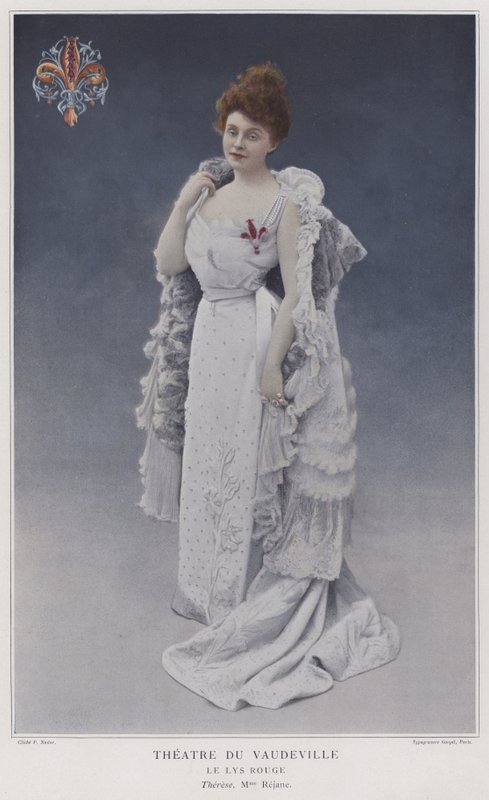Gabrielle Rejane jako Therese v Le Lys Rouge (barevné foto) od French Photographer