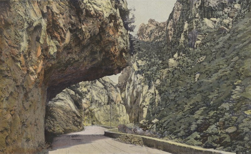 Gorges De LAude, Defile de Pierre-Lys, po proudu od Axat od French Photographer