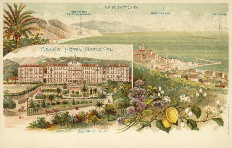 Grand Hotel National, Menton (barevné lito) od French Photographer