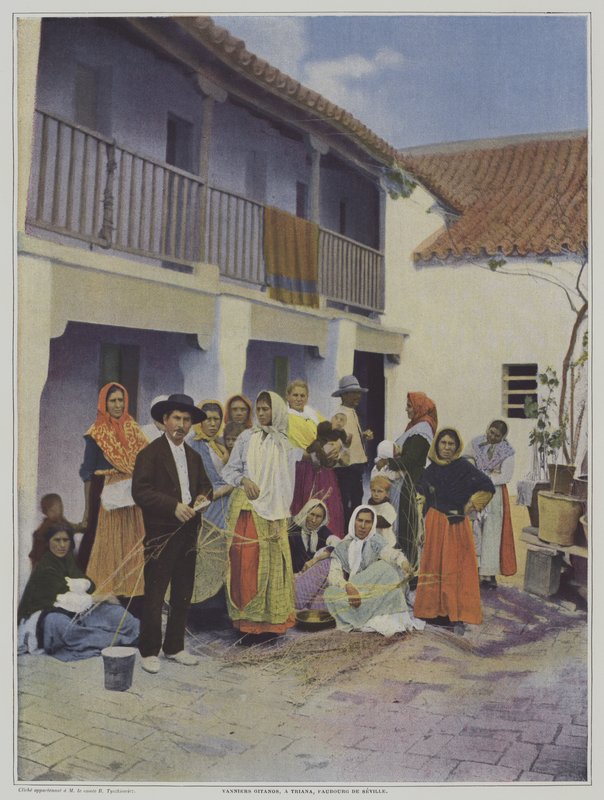 Cikánští tkalci v Trianě, předměstí Sevilly (barva lito) od French Photographer