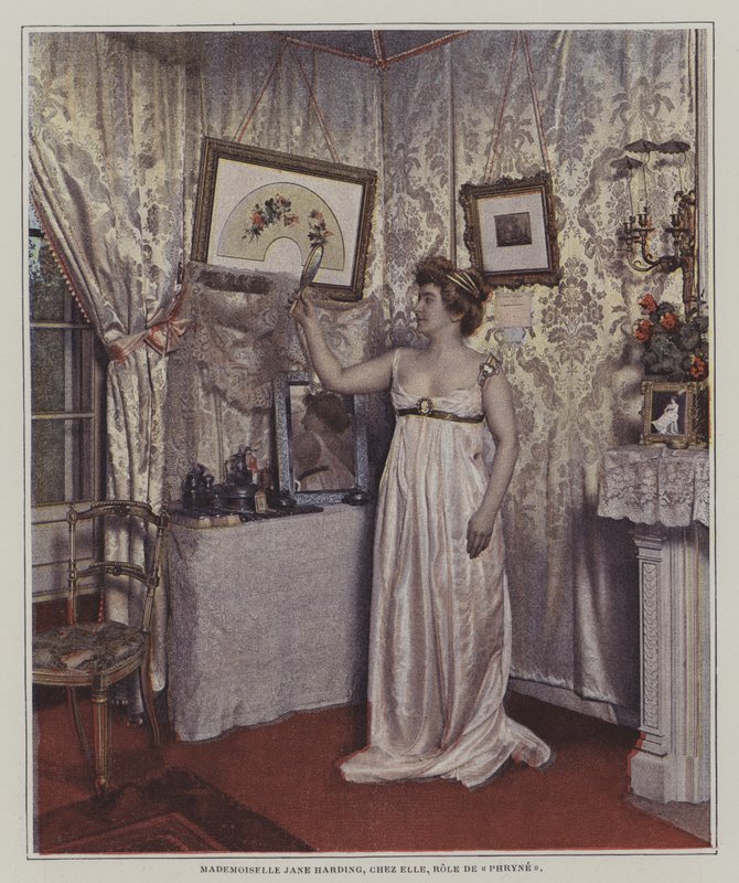 Jane Hading , francouzská divadelní herečka (barevná fotografie) od French Photographer
