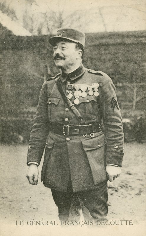 Jean-Marie Degoutte, francouzský generál z první světové války (černobílá fotografie) od French Photographer