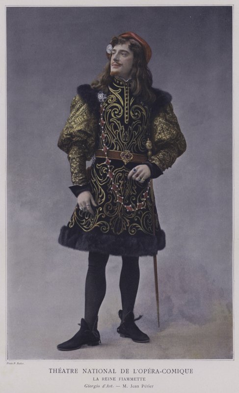 Jean Perier jako Giorgio dAst v La Reine Fiammette (barevná fotografie) od French Photographer