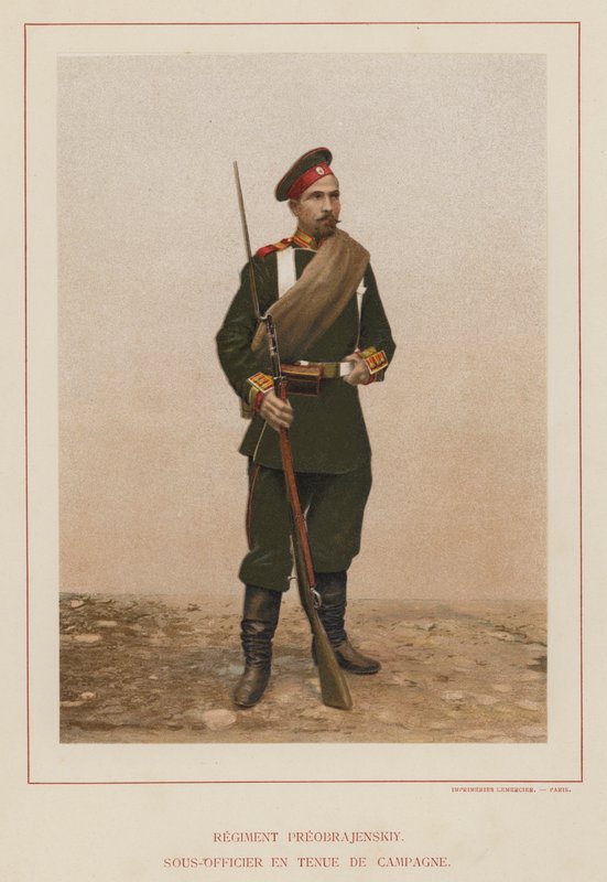 Ruská armáda: Regiment Preobrajenskiy, poddůstojník v polním úboru (foto) od French Photographer
