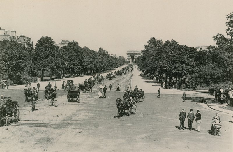LAvenue du Bois-de-Boulogne, Bois de Boulogne Avenue (fotoryt) od French Photographer