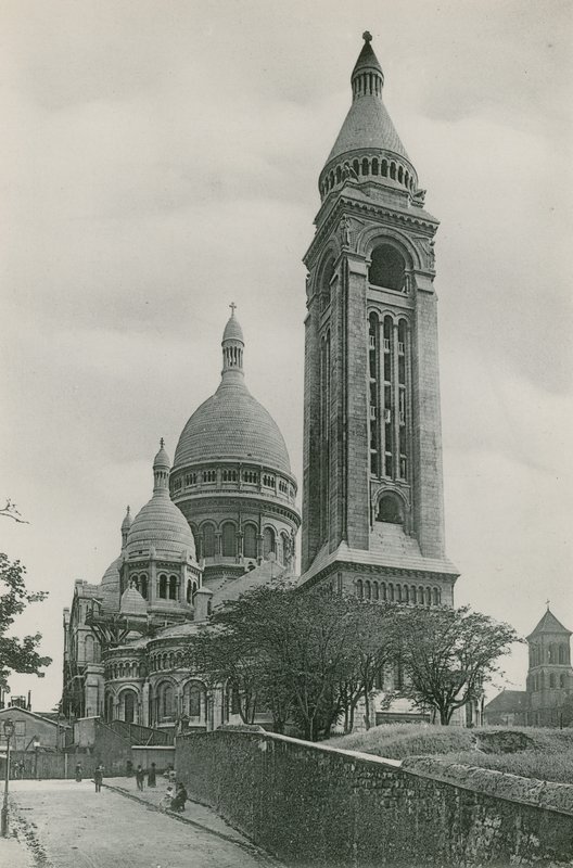 La Basilique du Sacre-Coeur, Campanile, Bazilika Sacre-Coeur a Campanile (fotoryt) od French Photographer