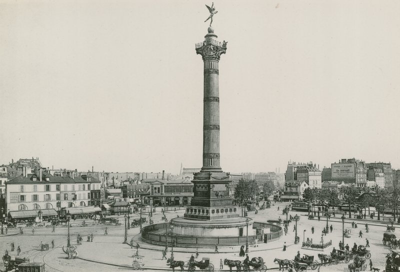 La Colonne de Juillet, Place de la Bastille, červencový sloup, Place of the Bastille (fotoryt) od French Photographer