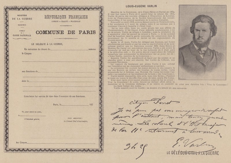 Pařížská komuna, Louis-Eugene Varlin (černobílá fotografie) od French Photographer