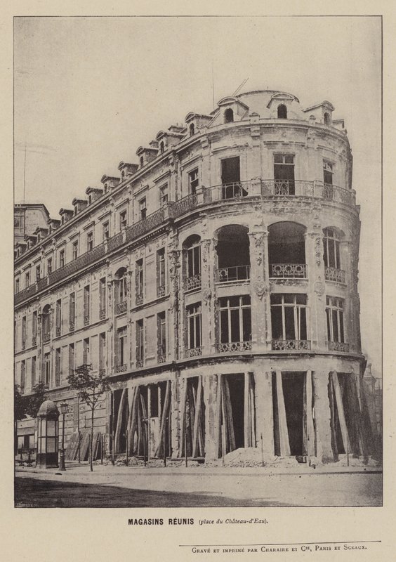 Pařížská komuna, Magasins Reunis, Place du Chateau-d