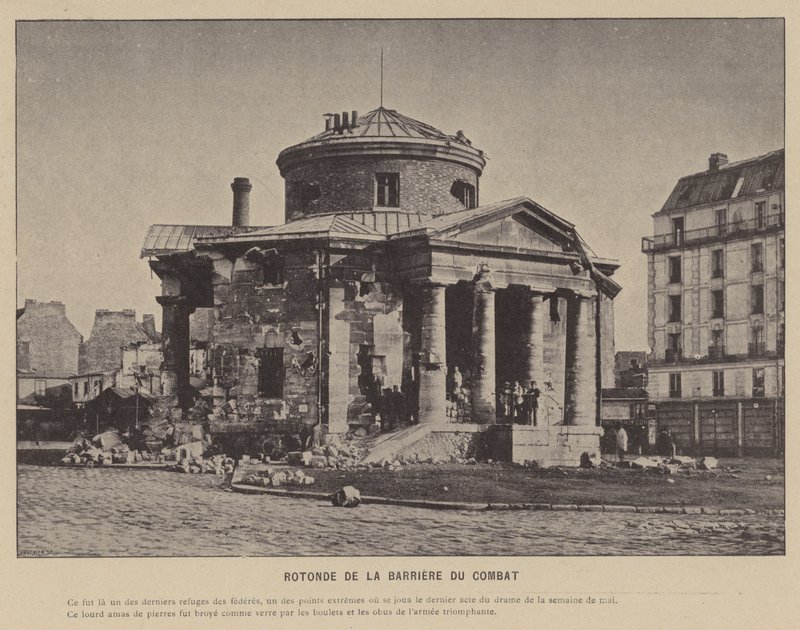 Pařížská komuna, Rotonde De La Barriere Du Combat (černobílá fotografie) od French Photographer