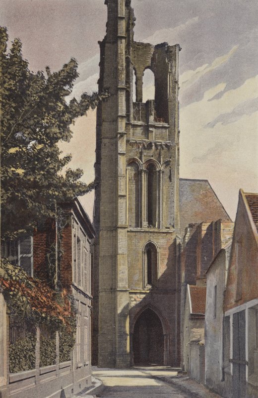 Larchant, kostelní věž, Cote O od French Photographer