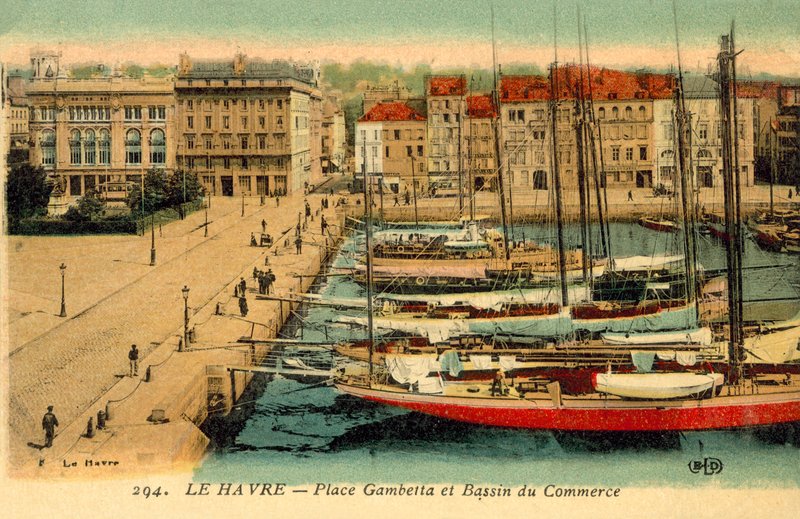 Le Havre, náměstí Gambetta, Trade Basin od French Photographer