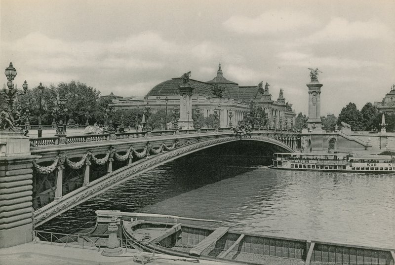 Pont Alexandre III a Grand Palais, Alexandrův most a Velký palác (fotoryt) od French Photographer