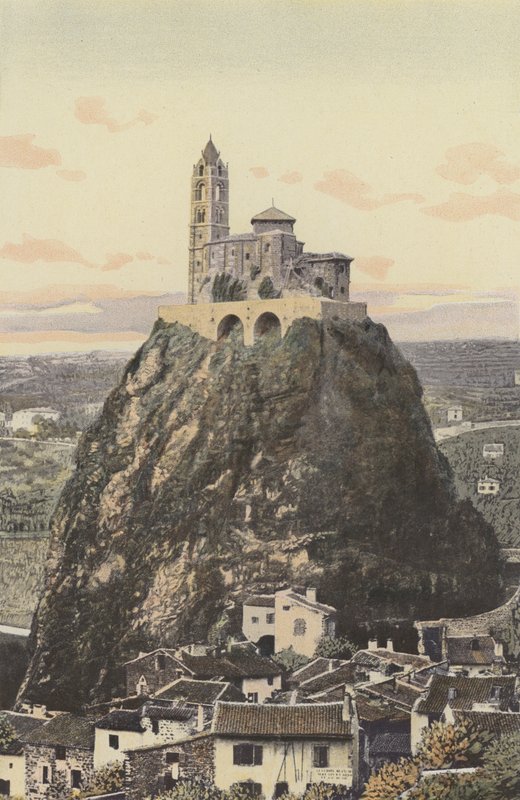 Le Puy, kostel Saint-Michel, na vrcholu skály Aiguilhe od French Photographer