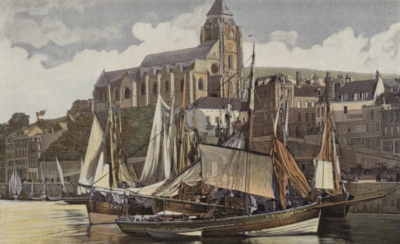 Le Treport, kostel a přístav od French Photographer