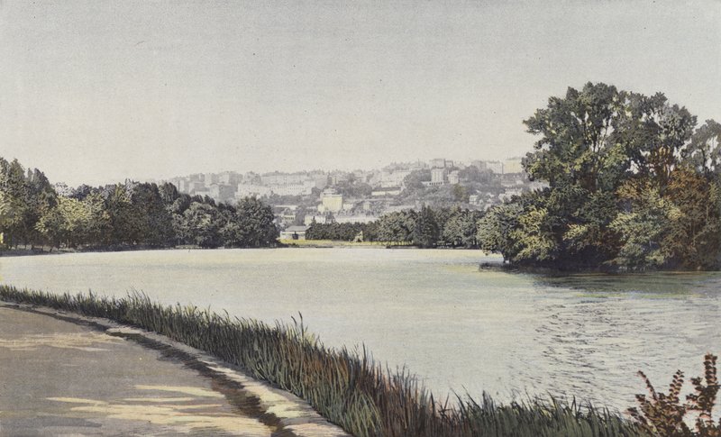 Lyon, Coteau de la Croix-Rousse, Pohled na jezero z parku Parc de la Tete-dOr od French Photographer