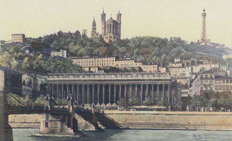 Lyon, Justiční palác a baziliky Fourvière od French Photographer