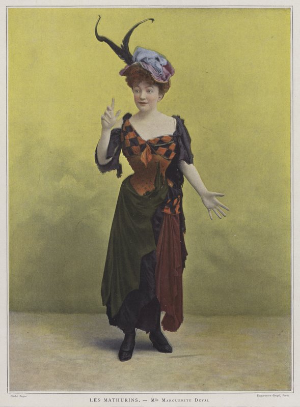 Marguerite Deval , francouzská herečka a operní pěvkyně (barevné foto) od French Photographer