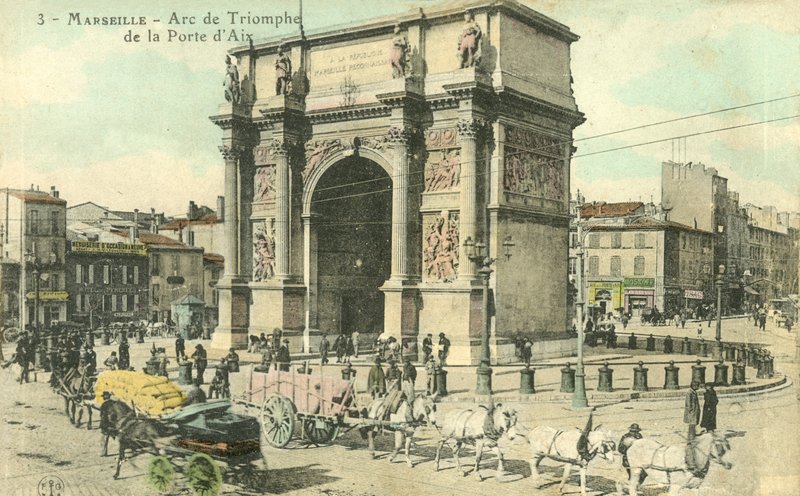 Marseille, Vítězný oblouk Porte Daix od French Photographer